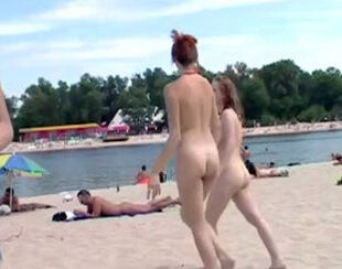 2 virgin college ladies nudists on the beach, Kiev, Ukraine,