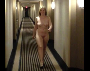 Entirely bare girl ambling canal of the motel